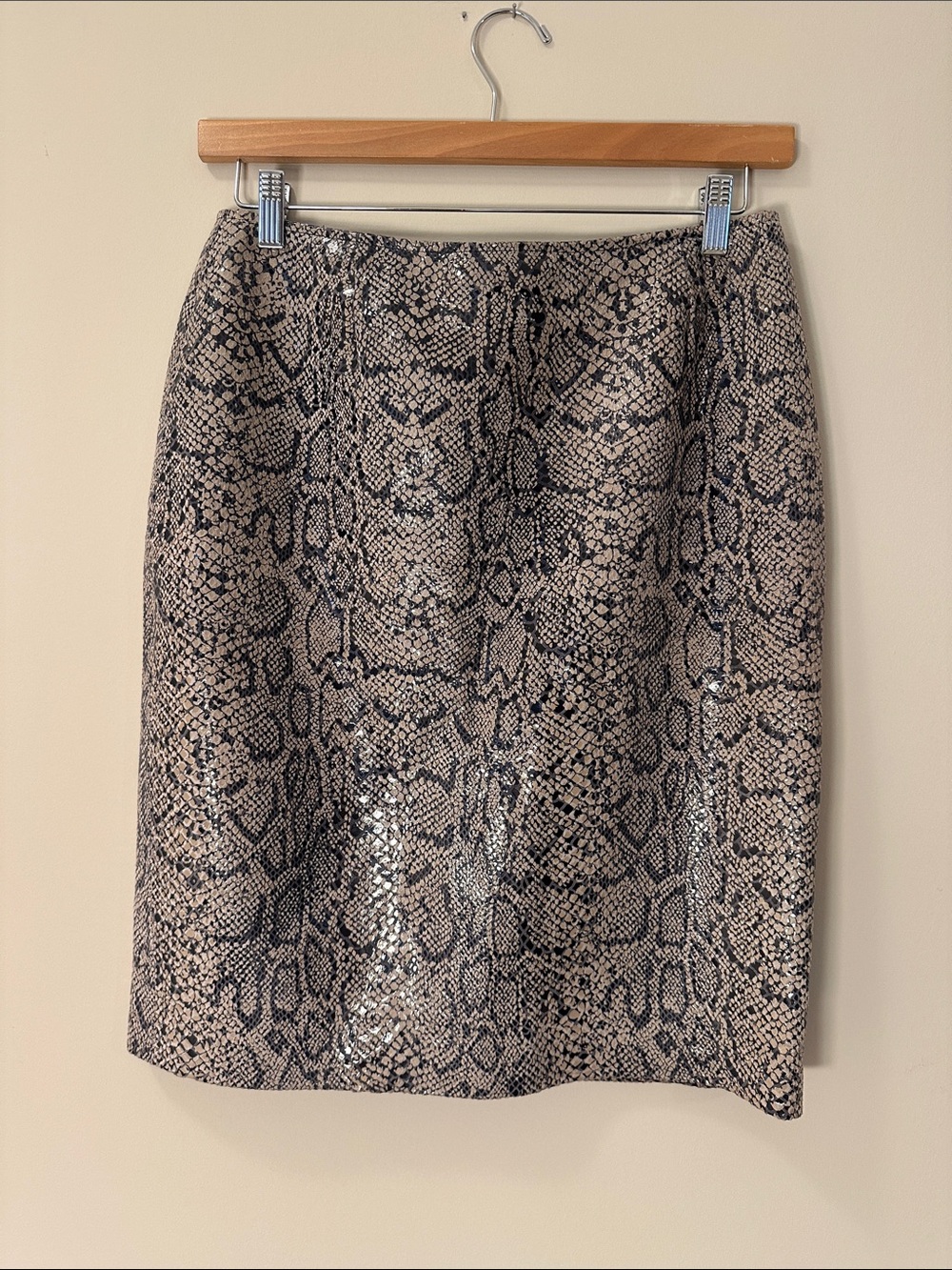 Snake skin leather skirt